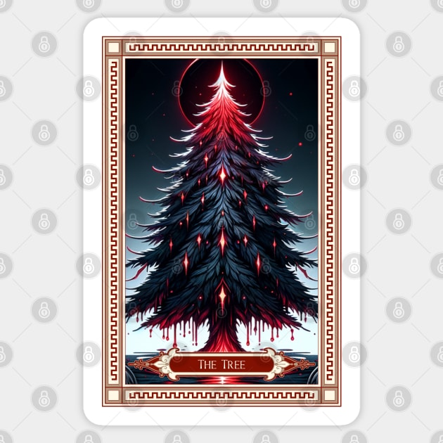 The Christmas Tree Tarot Card Sticker by HolidayBug